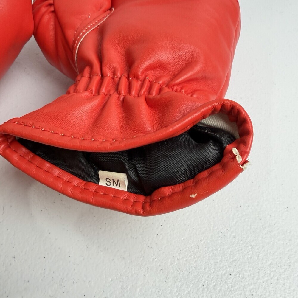 EVERLAST Red Boxing Gloves Yellow Label 15 oz Size SM Youth/Women's Training GUC - Picture 4 of 12